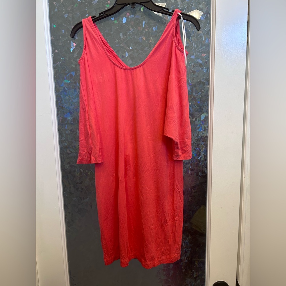 Vibrant Red/orange Dress B19